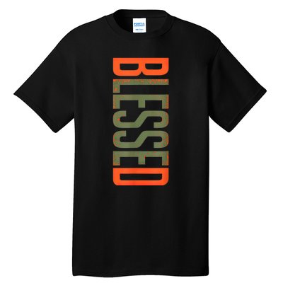 Blessed Olive Army Solar Orange Color Match Tall T-Shirt