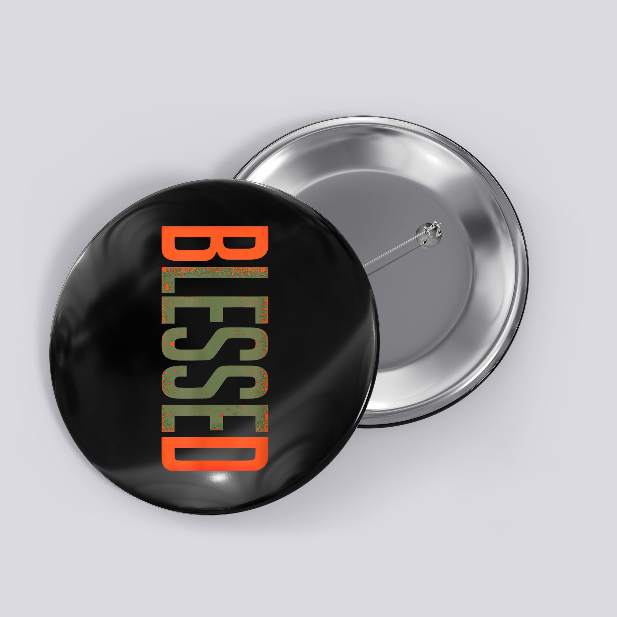 Blessed Olive Army Solar Orange Color Match Button