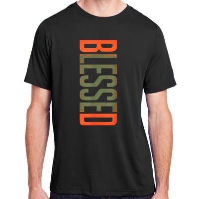 Blessed Olive Army Solar Orange Color Match Adult ChromaSoft Performance T-Shirt