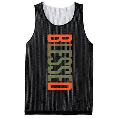 Blessed Olive Army Solar Orange Color Match Mesh Reversible Basketball Jersey Tank