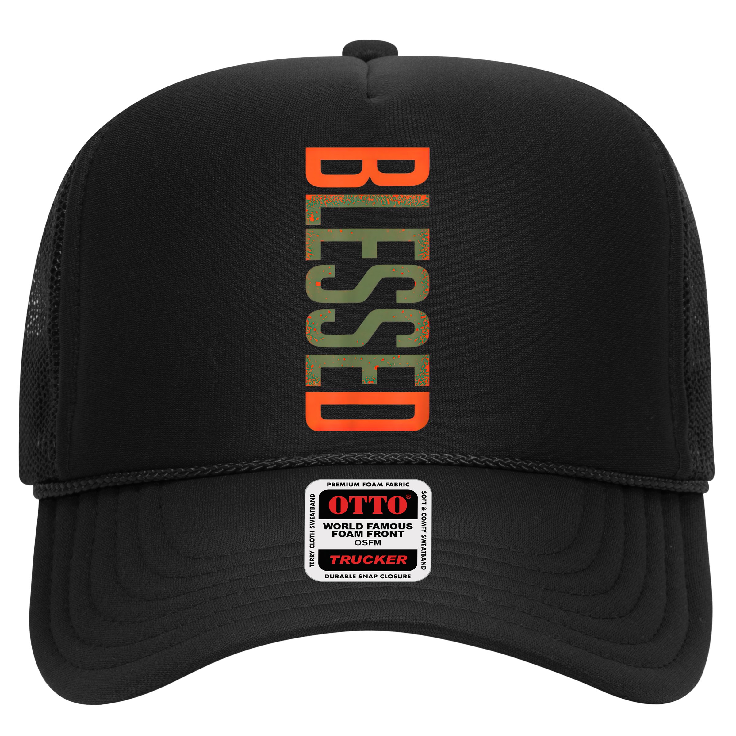 Blessed Olive Army Solar Orange Color Match Hat