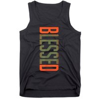 Blessed Olive Army Solar Orange Color Match Tank Top