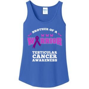 Brother Of A Warrior Testicular Cancer Awareness Gift Ladies Essential Tank