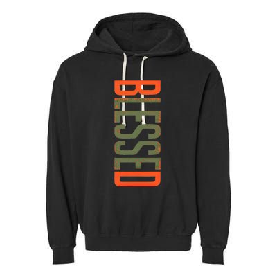 Blessed Olive Army Solar Orange Color Match Garment-Dyed Fleece Hoodie