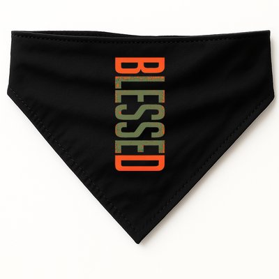 Blessed Olive Army Solar Orange Color Match USA-Made Doggie Bandana