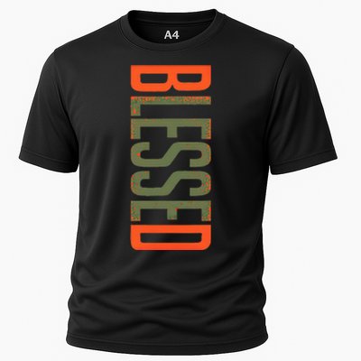 Blessed Olive Army Solar Orange Color Match Cooling Performance Crew T-Shirt