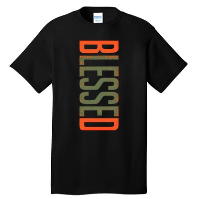 Blessed Olive Army Solar Orange Color Match Tall T-Shirt