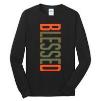 Blessed Olive Army Solar Orange Color Match Tall Long Sleeve T-Shirt