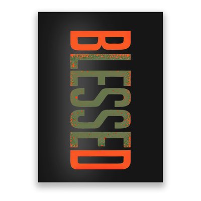 Blessed Olive Army Solar Orange Color Match Poster