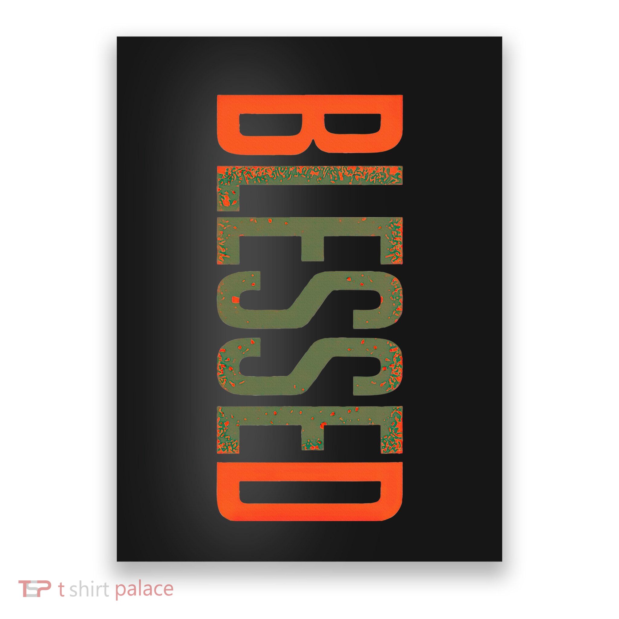 Blessed Olive Army Solar Orange Color Match Poster