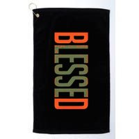 Blessed Olive Army Solar Orange Color Match Golf Towel