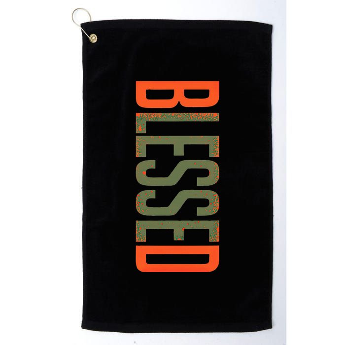 Blessed Olive Army Solar Orange Color Match Golf Towel