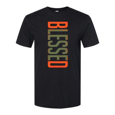 Blessed Olive Army Solar Orange Color Match Softstyle CVC T-Shirt