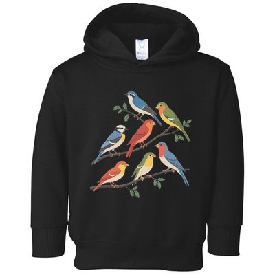 Birds On A Branch Bird Watching Toddler Hoodie