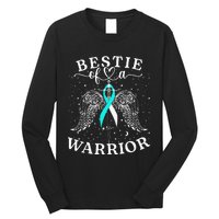 Bestie Of A Warrior Cervical Cancer Awareness Support Squad Long Sleeve Shirt