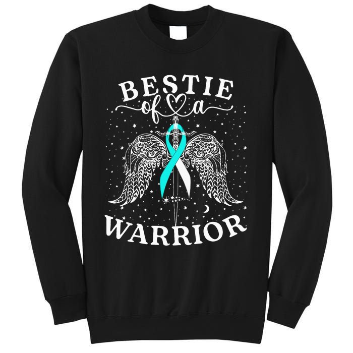 Bestie Of A Warrior Cervical Cancer Awareness Support Squad Sweatshirt