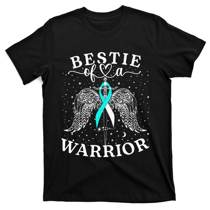 Bestie Of A Warrior Cervical Cancer Awareness Support Squad T-Shirt