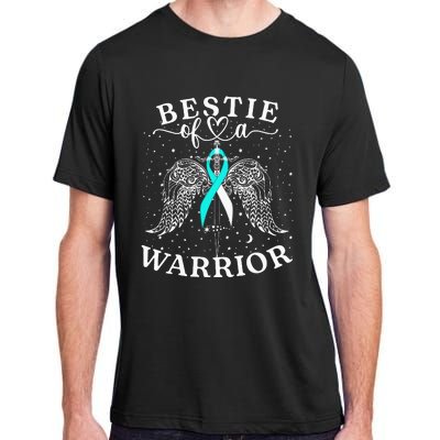 Bestie Of A Warrior Cervical Cancer Awareness Support Squad Adult ChromaSoft Performance T-Shirt