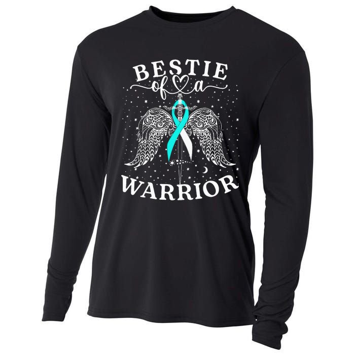 Bestie Of A Warrior Cervical Cancer Awareness Support Squad Cooling Performance Long Sleeve Crew