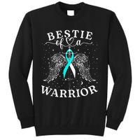 Bestie Of A Warrior Cervical Cancer Awareness Support Squad Tall Sweatshirt