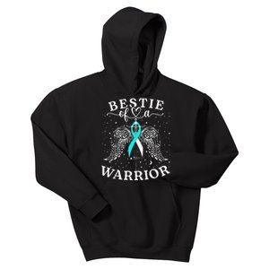 Bestie Of A Warrior Cervical Cancer Awareness Support Squad Kids Hoodie