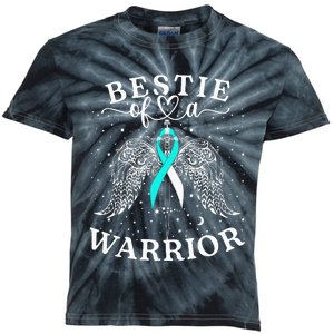 Bestie Of A Warrior Cervical Cancer Awareness Support Squad Kids Tie-Dye T-Shirt