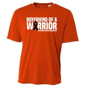 Boyfriend Of A Warrior Melanoma Cancer Awareness Funny Gift Cooling Performance Crew T-Shirt