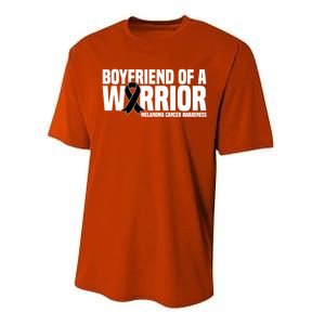 Boyfriend Of A Warrior Melanoma Cancer Awareness Funny Gift Performance Sprint T-Shirt