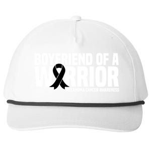 Boyfriend Of A Warrior Melanoma Cancer Awareness Funny Gift Snapback Five-Panel Rope Hat