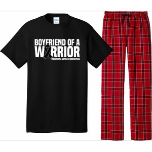 Boyfriend Of A Warrior Melanoma Cancer Awareness Funny Gift Pajama Set