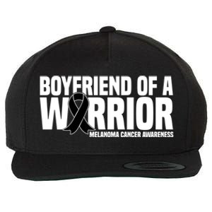 Boyfriend Of A Warrior Melanoma Cancer Awareness Funny Gift Wool Snapback Cap