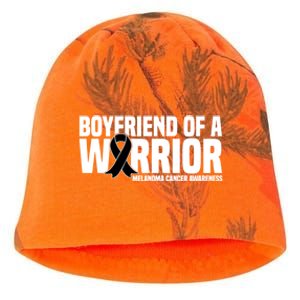 Boyfriend Of A Warrior Melanoma Cancer Awareness Funny Gift Kati - Camo Knit Beanie