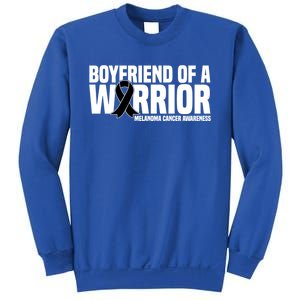 Boyfriend Of A Warrior Melanoma Cancer Awareness Funny Gift Sweatshirt