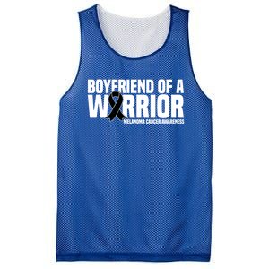 Boyfriend Of A Warrior Melanoma Cancer Awareness Funny Gift Mesh Reversible Basketball Jersey Tank