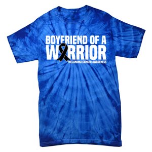 Boyfriend Of A Warrior Melanoma Cancer Awareness Funny Gift Tie-Dye T-Shirt