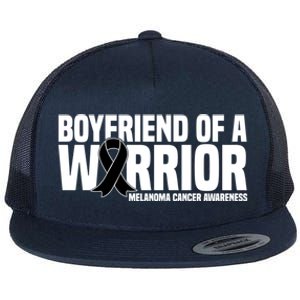 Boyfriend Of A Warrior Melanoma Cancer Awareness Funny Gift Flat Bill Trucker Hat