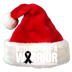 Boyfriend Of A Warrior Melanoma Cancer Awareness Funny Gift Premium Christmas Santa Hat