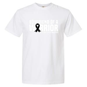 Boyfriend Of A Warrior Melanoma Cancer Awareness Funny Gift Garment-Dyed Heavyweight T-Shirt