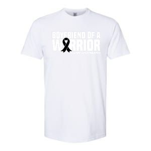 Boyfriend Of A Warrior Melanoma Cancer Awareness Funny Gift Softstyle CVC T-Shirt