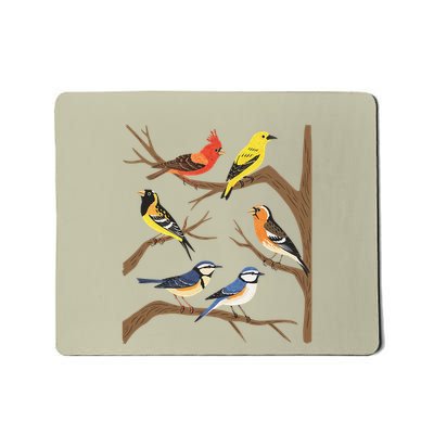 Birds On A Branch Birding Cool Birdwatching Bird Watcher Mousepad