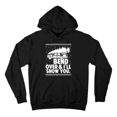 Bend Over And Ill Show You Funny Merry Christmas Tree Hoodie