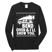 Bend Over And Ill Show You Funny Merry Christmas Tree Long Sleeve Shirt