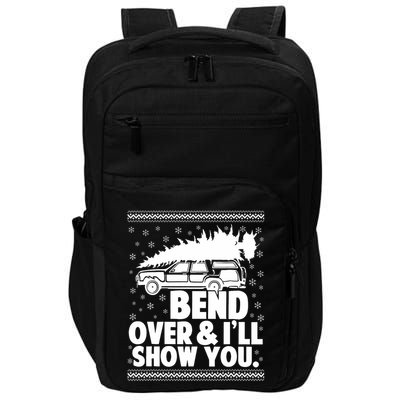 Bend Over And Ill Show You Funny Merry Christmas Tree Impact Tech Backpack