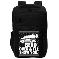 Bend Over And Ill Show You Funny Merry Christmas Tree Impact Tech Backpack