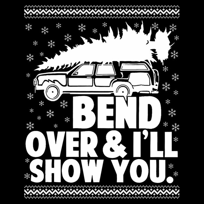 Bend Over And Ill Show You Funny Merry Christmas Tree 7-Panel Snapback Hat