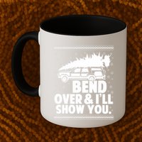 Bend Over And Ill Show You Funny Merry Christmas Tree Mug