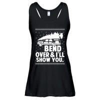 Bend Over And Ill Show You Funny Merry Christmas Tree Ladies Essential Flowy Tank