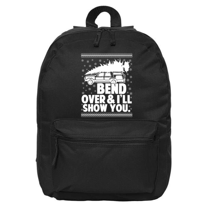 Bend Over And Ill Show You Funny Merry Christmas Tree 16 in Basic Backpack