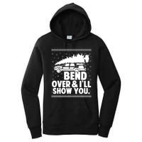 Bend Over And Ill Show You Funny Merry Christmas Tree Women's Pullover Hoodie