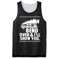 Bend Over And Ill Show You Funny Merry Christmas Tree Mesh Reversible Basketball Jersey Tank